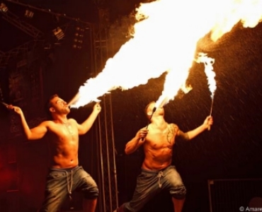 Feuershow in München