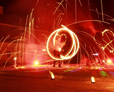 Feuerkünstler zur Hochzeit