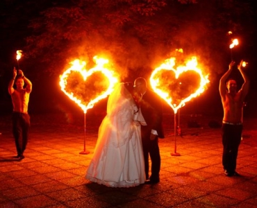 Flammenherzen in München Feuerherzen in München